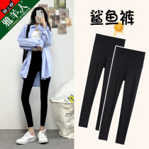 Plus velvet shark pants womens autumn and winter tights high waist thin legs strong pressure thick little goddess winter leggings