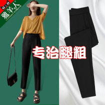 Harem pants womens pants summer thin casual suit thin black spring and autumn cigarette tube nine-point small feet chiffon trousers