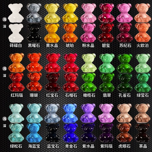 Прозрачная эпоксидная смола ручной работы, краситель, набор материалов, DIY, с драгоценным камнем