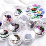 Мигающие блестки для ногтей, аксессуары ручной работы, кремовый комплект, мобильный телефон, DIY