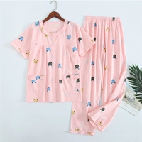 1813 Розовый котенок целый хлопчатобумажной ткань