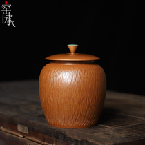 Dragon Quanqing Porcelain Zhang Hao Pure Handmade < Narrative Autumn > Cover Jar Ceramic Tea Leaf Jars Green Grey Glazed Jumping Knife Deposit Tea Pot