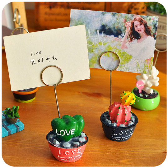 Cartoon creative message holder small note holder ornament photo photo business card holder post-it note postcard holder