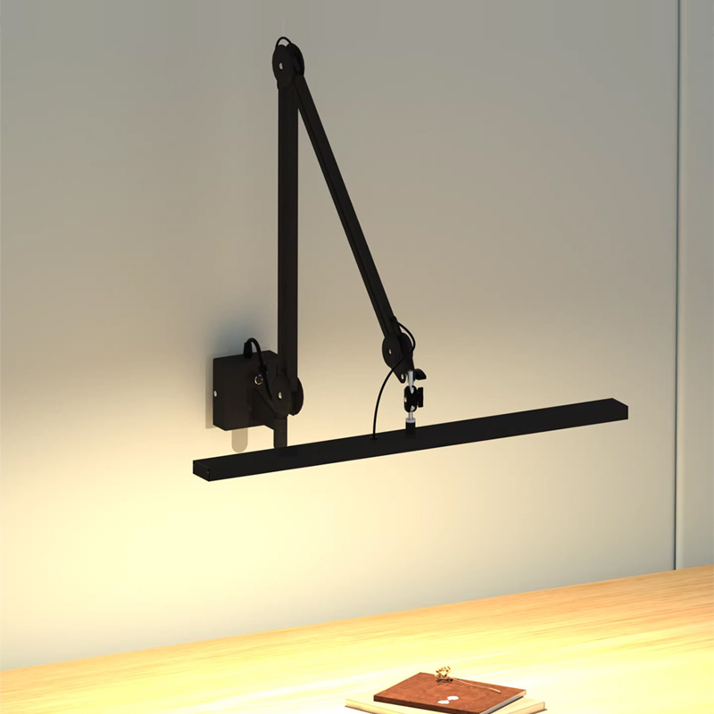 Large Wall Lamp with Long Arm, Foldable Model, Painting Design, Study Office Desk, Workbench, Led Repair, Wall-Mounted, Super Bright