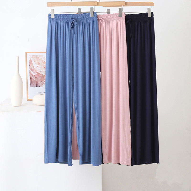2022 pajama pants spring and summer new high waist sports dance pants wide leg pants large size modal home pants yoga pants