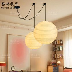 Song-Style Aesthetic Round Silk Lamp, Restaurant Chandelier, Living Room, Master Bedroom, Song Dynasty Zen-Inspired Vintage Designer Chandelier