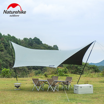 Naturhike Norway Black Gum Hexagon Sky Screen Sunscreen Waterproof Outdoor Large Camping Anti-UV Sun Shelter