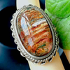 Natural crystal ring green ghost ring Brazilian color ghost thousand layer ring silver bag closed birthday gift for women