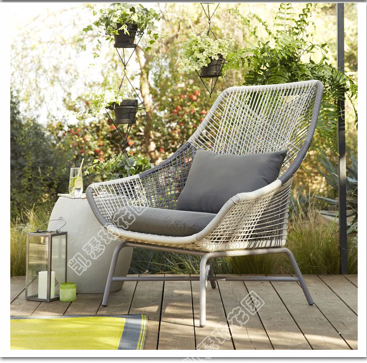 Nội thất sáng tạo Bắc Âu sofa ngoài trời ghế sofa ghế sofa ban công sân vườn ngoài trời kết hợp đồ nội thất mây - Bàn ghế ngoài trời / sân bàn ghế sắt ngoài trời