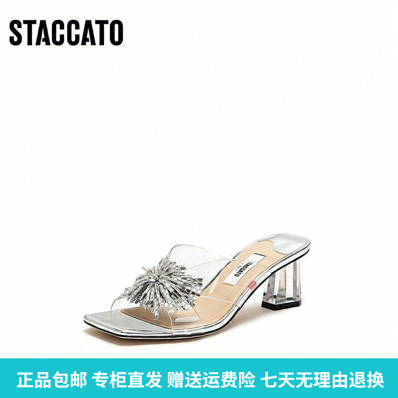 Scatto 2026 New Crystal Fireworks Fairy Shoes Chunky Heel Sandals Outdoor Sandals Women's Shoes Ec403Bt6