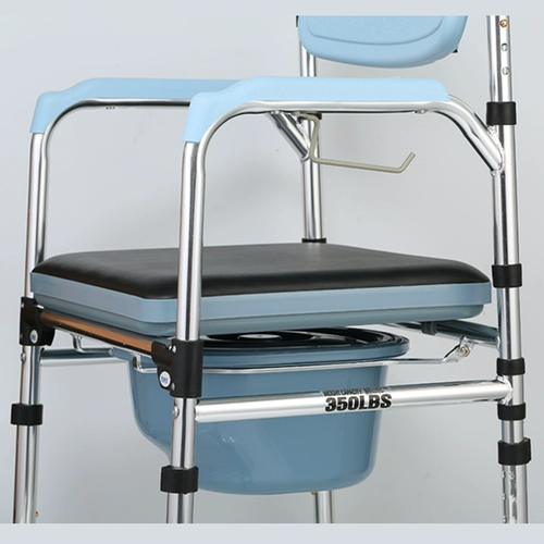 Туалетный кресло с алюминиевым сплавом для пожилых людей с колесами для беременных женщин и пациентов, складывающих купание кресло против туалетного сиденья для душевого кресла