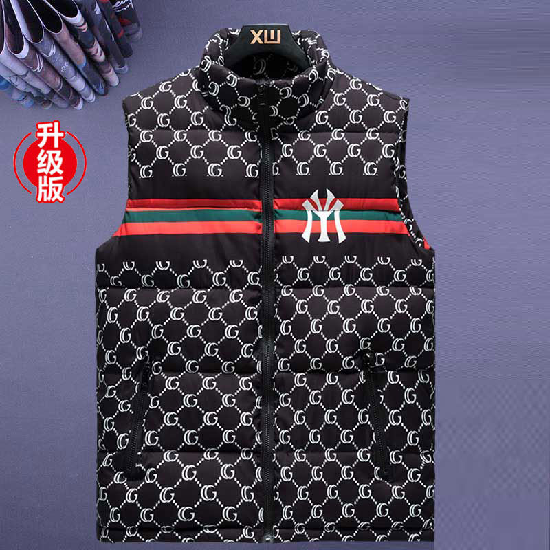 Net infrared cover Men's autumn and winter Social people Vest Collar color printing 100 hitch European station trendy down cotton Machia