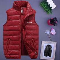 Autumn Winter models Mens glossy plums cotton Machia Han version Tide Lovers Marclamping plus Mast Code Fitting Sleeveless Jacket Kan Shoulder