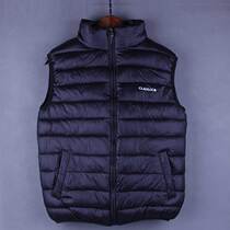 Autumn winter light and thin pure color down cotton waistcoat lady glossy vest short-and-slim lovers slim-collar light inside and outside