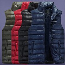 Autumn winter lover fitting down waistcoat for mens light and warm glossy mens waistcoat waistcoat with sleeveless waistcoat