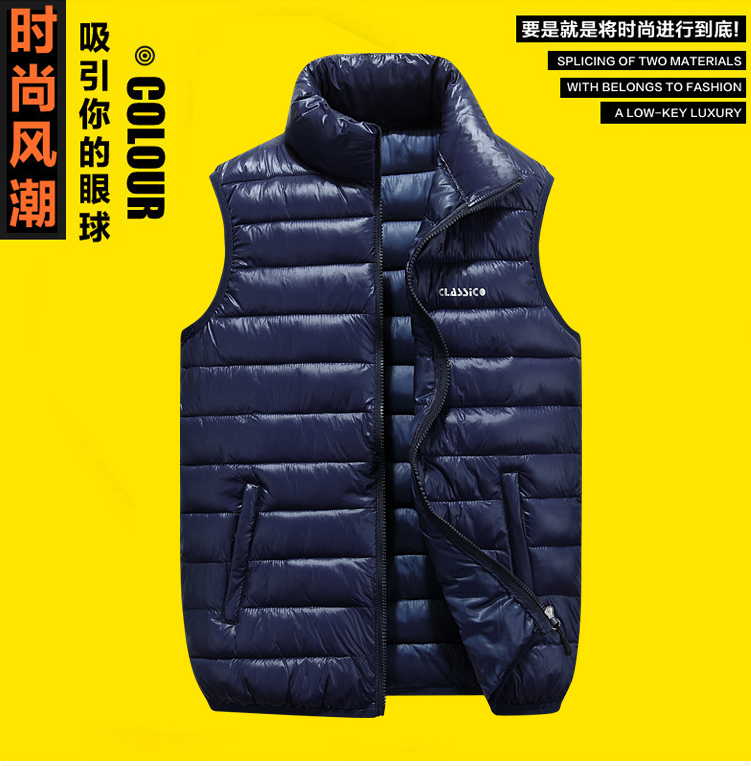 2018 mùa thu và mùa đông đích thực xuống áo vest cotton nam nhẹ ấm áo vest nam siêu nhẹ xuống áo khoác vest áo ba lỗ gym
