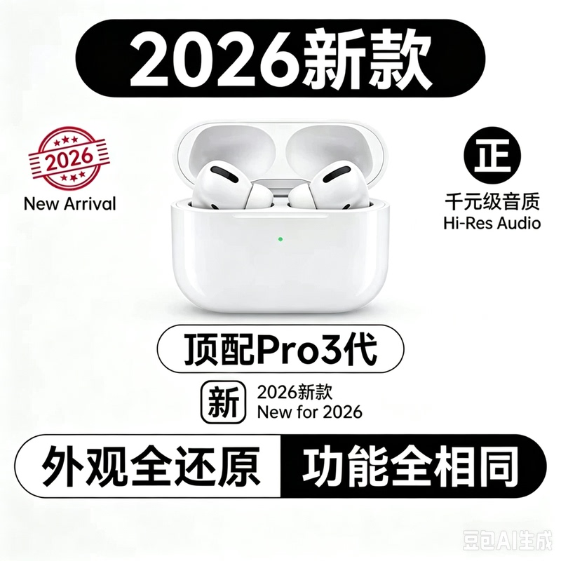 2026 New iPhone Airpobs Pro3 Bluetooth Headset Wireless Third Generation Official Original Noise Reduction High Quality
