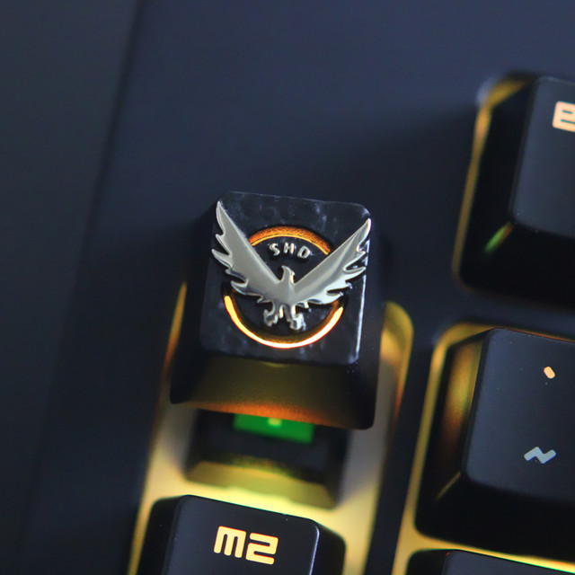 The Division Game Peripheral Logo Mechanical Keyboard Zinc Aluminum Alloy Metal Translucent Keycap Keystone