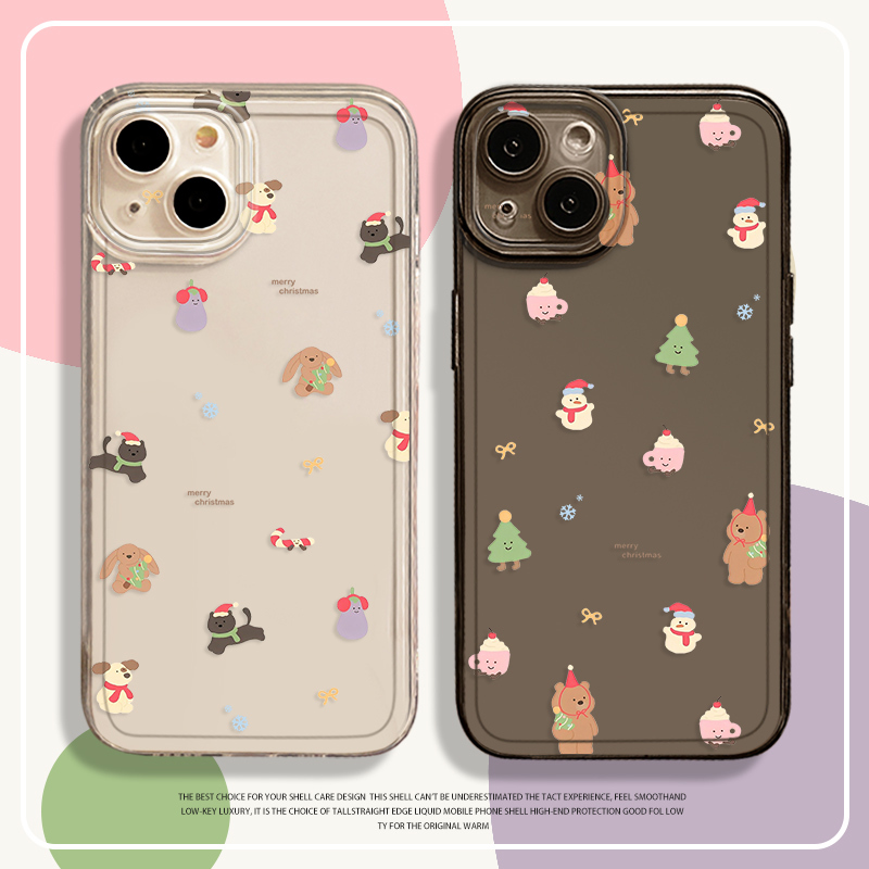 Jellycat Christmas Phone Case Suitable for iPhone 15 Apple 16 Pro Max Cartoon Cute 14 Niche 13 Mini Female 12 New Model 11 Couple 17 Transparent XS Personalized Xr Full Cover Plus Case