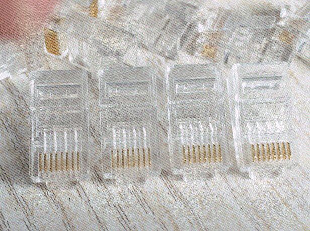 Crystal Head Mesh Route Joint Super Five Class 8 Core Gold Plated rj45 Network Route Crystal Head Monitoring Router