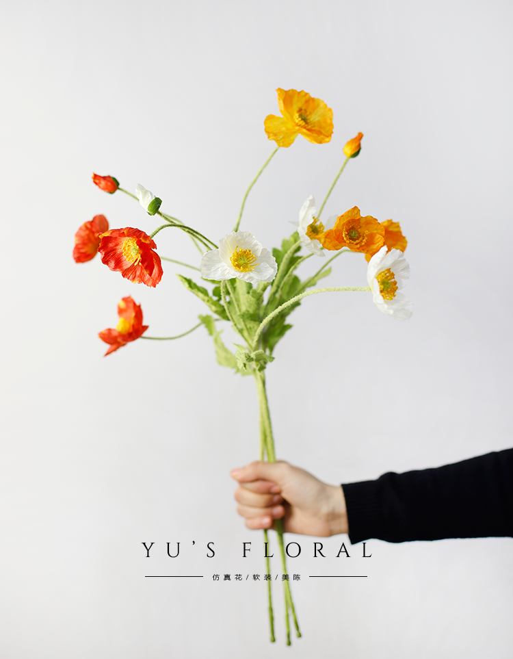 Simulation flower Yu Beauty single branch fake flower indoor home decoration photo props drop wool mind to be taken with caution