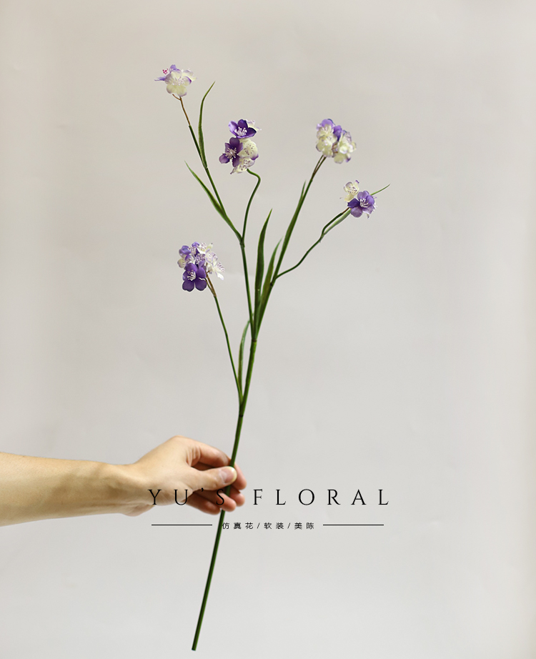 Simulation flower Hassle - free grass wild fun light purple flower home decoration Flower Artist to make photographic props