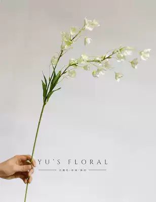 Simulation flower bells hanging flower material white yellow flower art landscape wedding decoration flower photography props