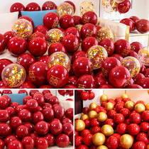 Balloon Wedding Arrangement Wedding House Decoration Wedding Woman Party New House Wedding Celebration Net Red Pomegranate Red Double Scene Supplies