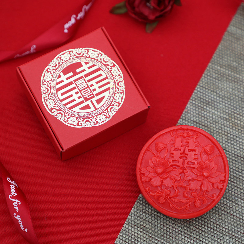 Wedding Happy Words Red Essential Oils Soap Soap Soap Soap Back Gift Companion Gift box Gift for newcomer supplies Great All