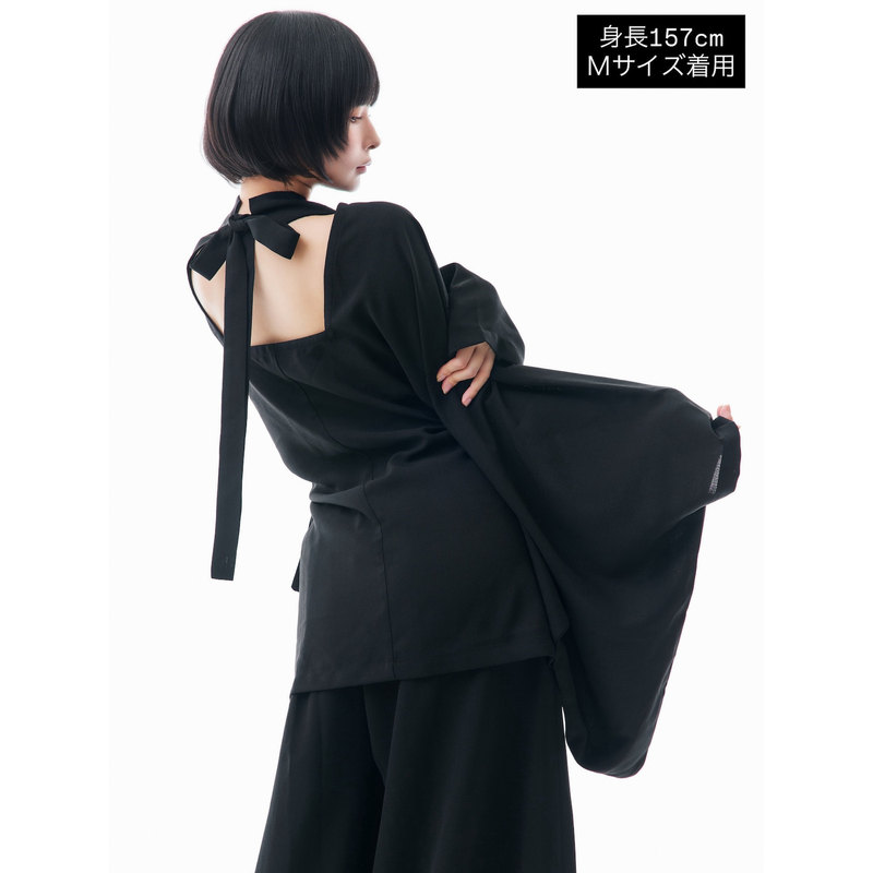 Free Shipping and Tax Included, Japan Group Shipment, Misamaru, Japanese-Style Hybrid Open-Back Shirt Top 139024682 Free Shipping and Tax Included, Japan Group Shipment, Misamaru, Japanese-Style Hybrid Open-Back Shirt Top 139024682