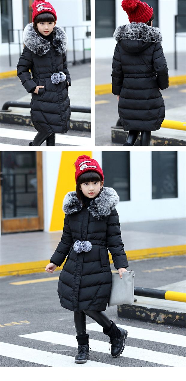 6 nữ lớn trẻ em áo khoác mùa đông cotton 2018 trẻ em 8 dày 10 xuống quần áo cotton 12 trường tiểu học 13 nữ 15 tuổi áo phao lót lông