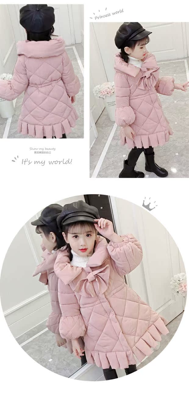 6 nữ lớn trẻ em áo khoác mùa đông cotton 8 trẻ em 10 nơ tua xuống áo khoác cotton 12 nữ sinh tiểu học 15 tuổi áo phao siêu nhẹ uniqlo nữ