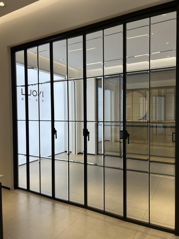 Perfect System Folding Door Kitchen Balcony Sliding Door with Hanging Rail Living Room Partition Home Sliding Door Hidden Glass Door