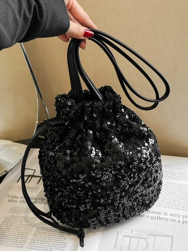 Модные блестки для ногтей, цепь, небольшая дизайнерская сумка через плечо на одно плечо, коллекция 2023, в западном стиле