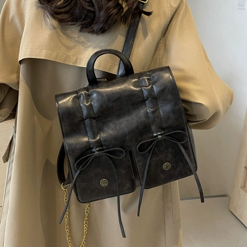 Рюкзак с бантиком, сумка на одно плечо, летняя модная вместительная и большая сумка через плечо