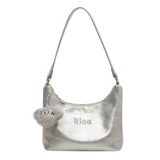 Летняя универсальная серебряная сумка через плечо для отдыха, модная сумка на одно плечо