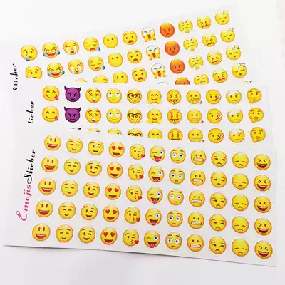 12 Emoji Emoji Pack Stickers Hand Account Diary Decoration Stickers 660 Mini Small Emoticons Children's Reward Stickers