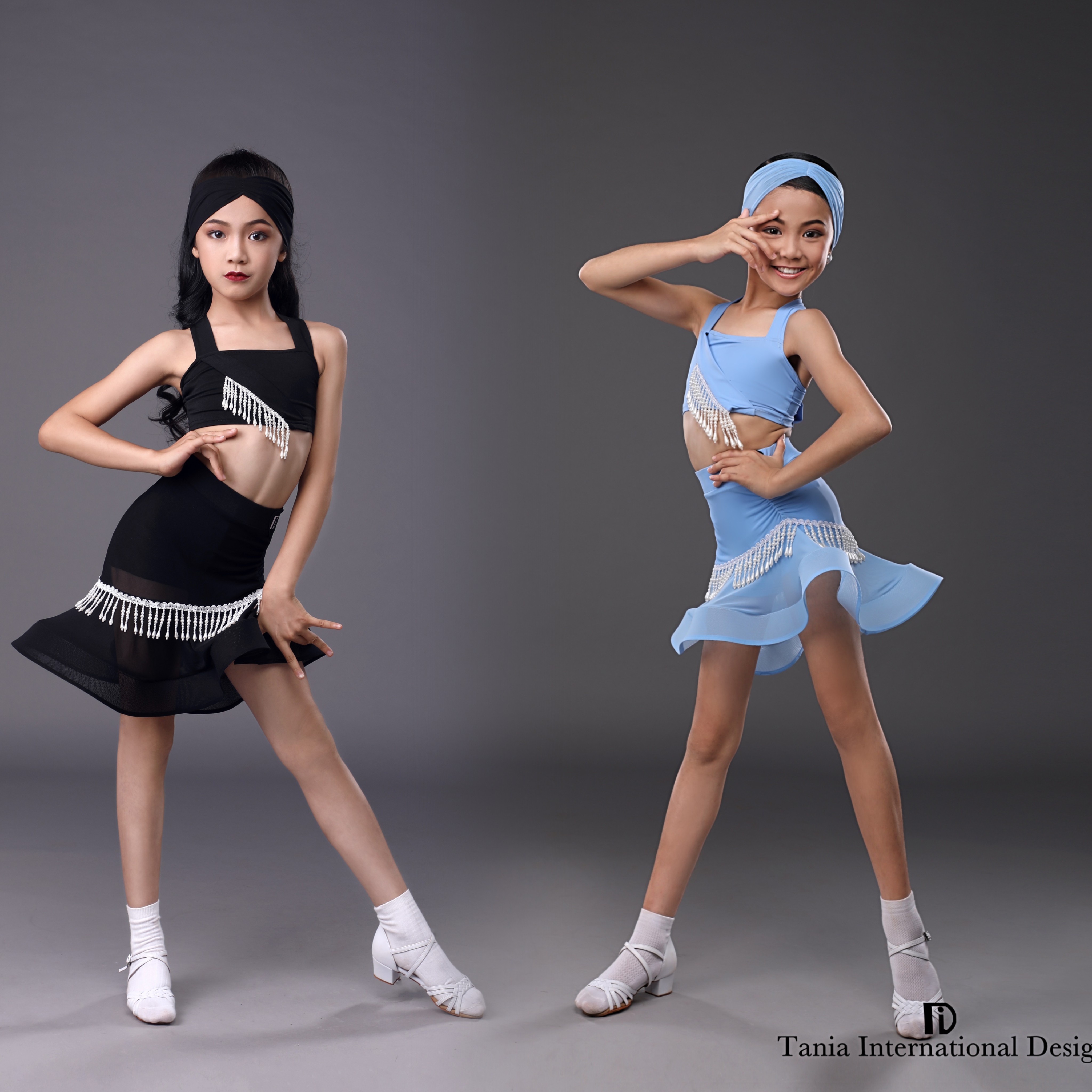 TID Children Latin Dance Suit Advanced Sensation 2022 Girls New Foreign Pie Autumn Winter Clothing Professional Young Children Practice