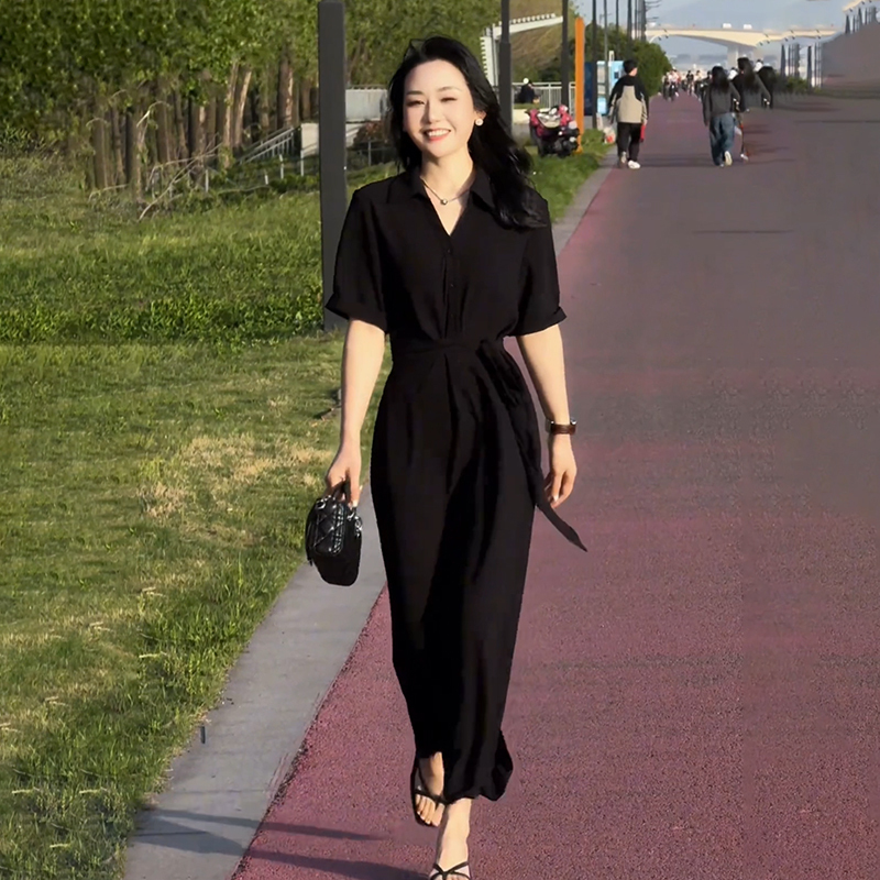 Luxurious, Simple, Elegant and Classy Dress for Women, Summer Loose-Fitting Plus Size Waist-Cinching Dress That Covers the Body and Makes You Look Slimmer Luxurious, Simple, Elegant and Classy Dress for Women, Summer Loose-Fitting Plus Size Waist-Cinching Dress That Covers the Body and Makes You Look Slimmer