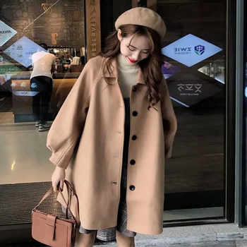 New autumn and winter woolen versatile woolen coat