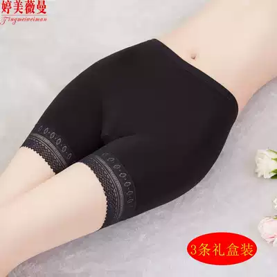 Ting Meiwei Mann thin inner pants Large size insurance pants Spring and summer women's three-point pants Lace safety pants anti-naked shorts