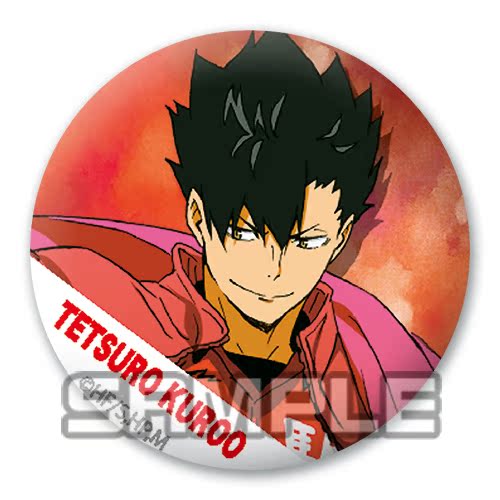 GJunior volleyball player   comic   Section e circular   Small Volleyball badge Badge periphery   58mm Baji