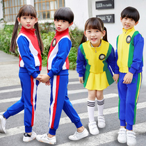 New cotton kindergarten garden spring and autumn sportswear dress first-year class school uniform three pieces