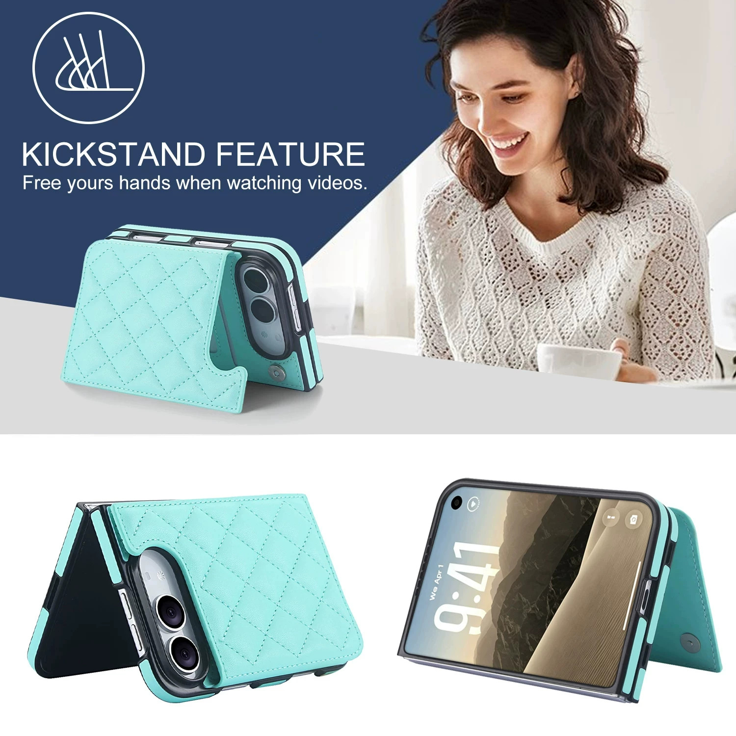 Rose Gold Diamond Quilted Leatherette iPhone Case