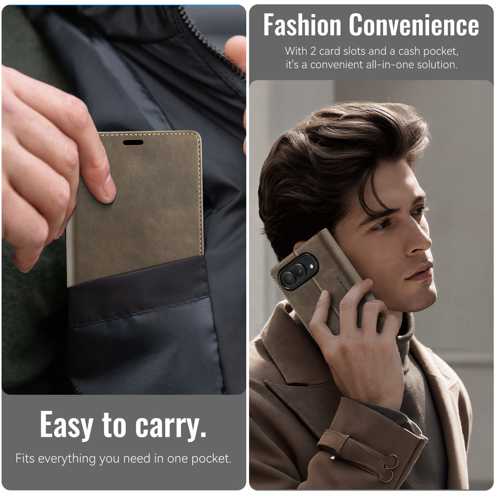 Faux Leather Wallet Emblem iPhone Case