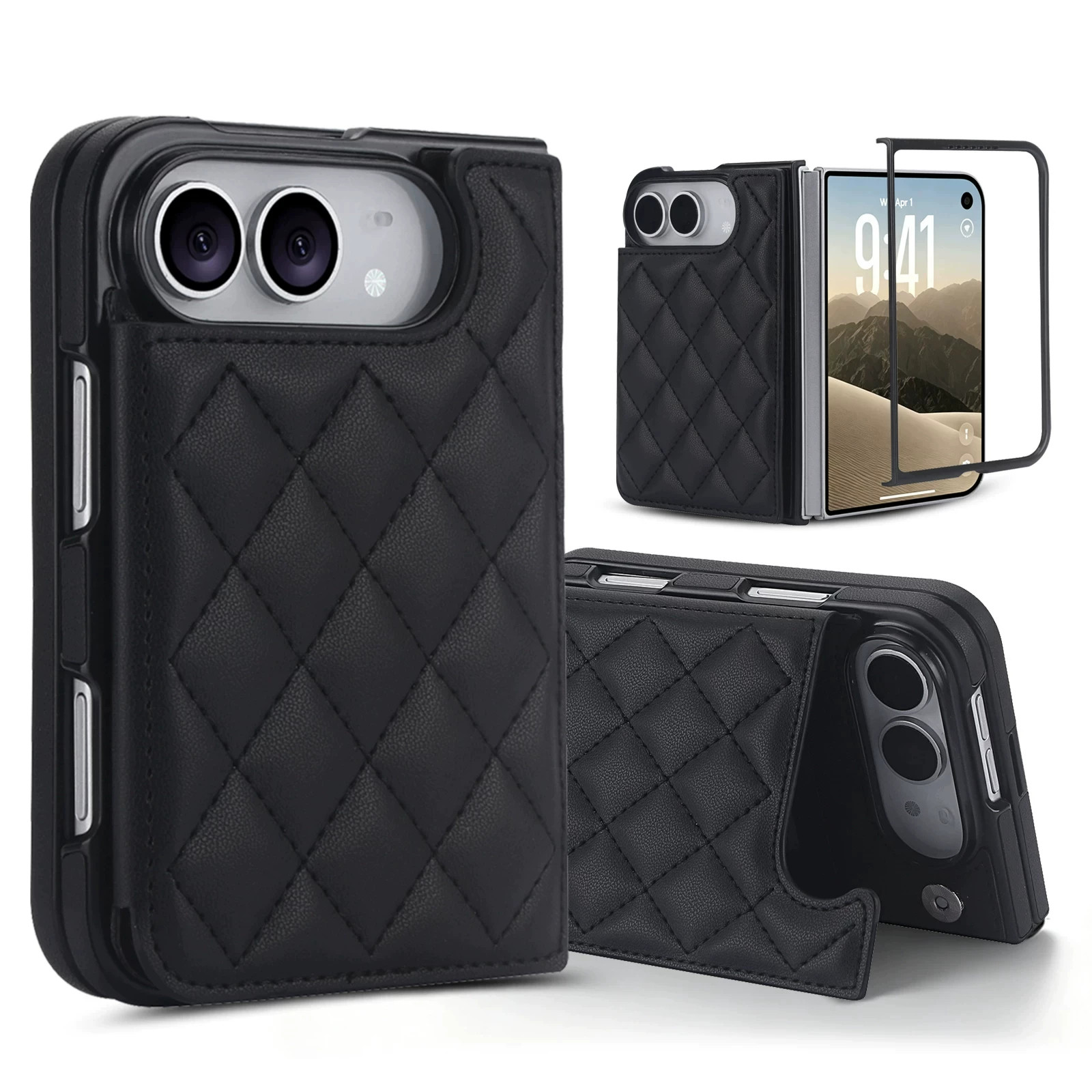 Rose Gold Diamond Quilted Leatherette iPhone Case