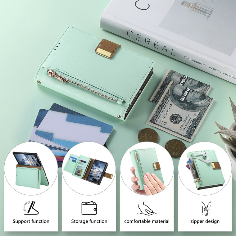 Golden Retriever Card Slot Leather Stand Flip Foldable iPhone Case