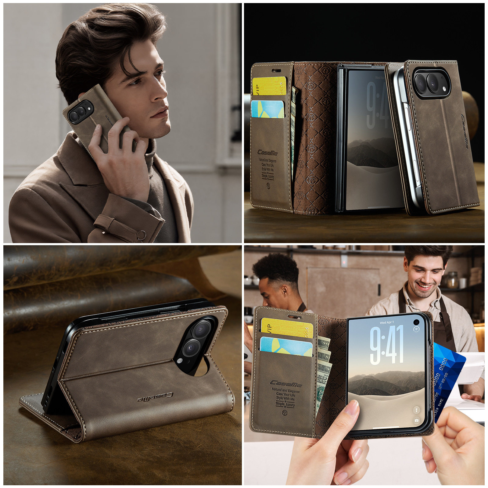 Faux Leather Wallet Emblem iPhone Case