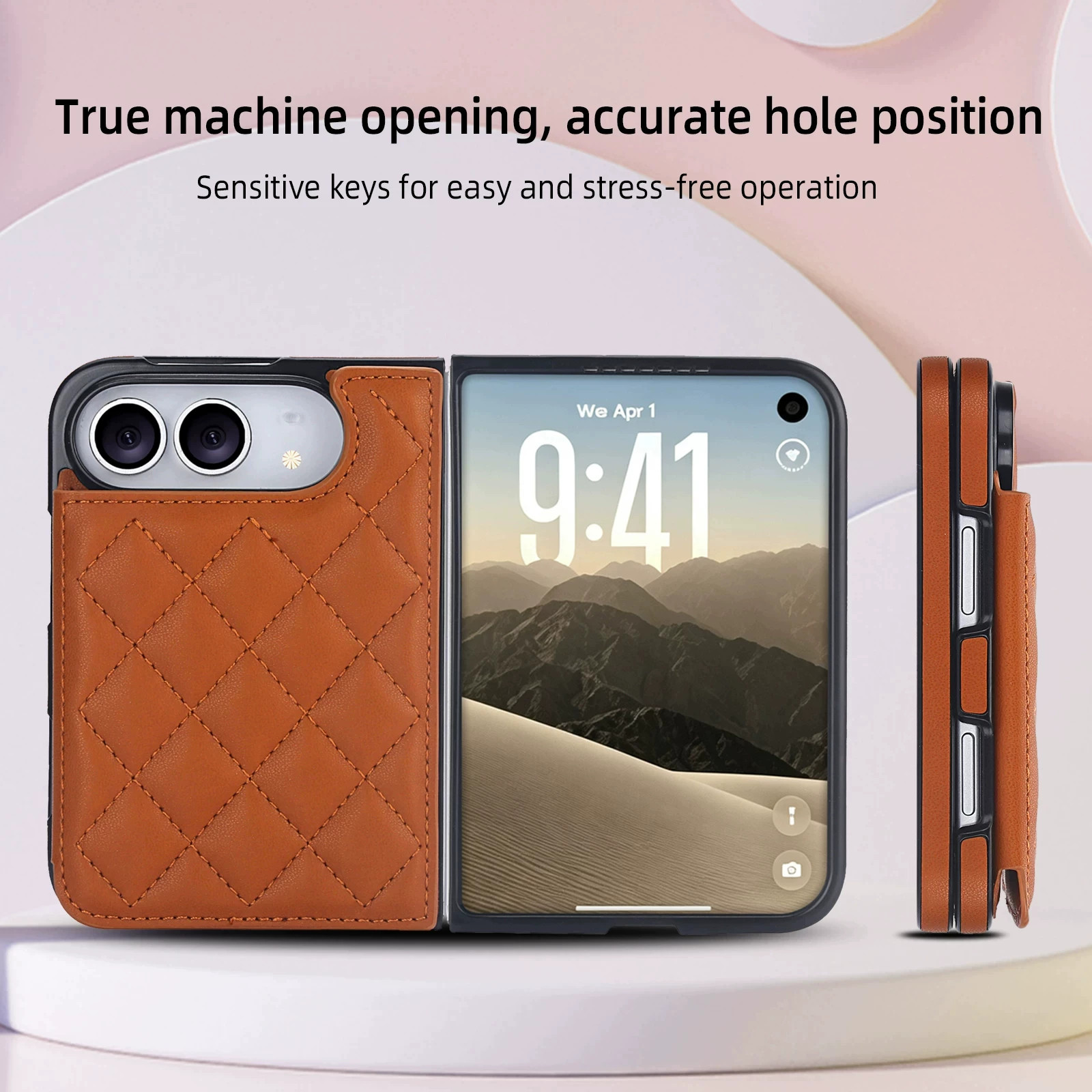 Rose Gold Diamond Quilted Leatherette iPhone Case