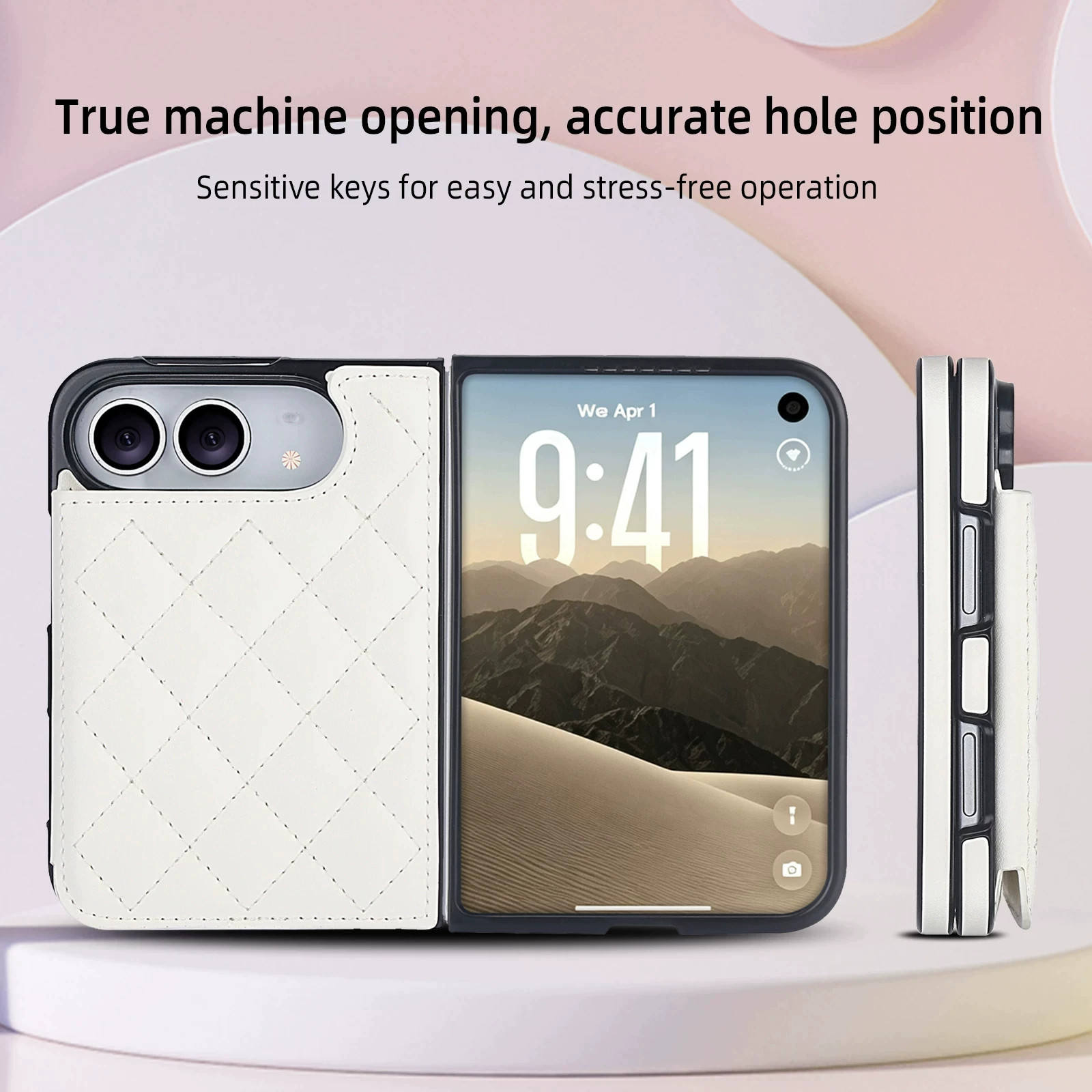 Rose Gold Diamond Quilted Leatherette iPhone Case